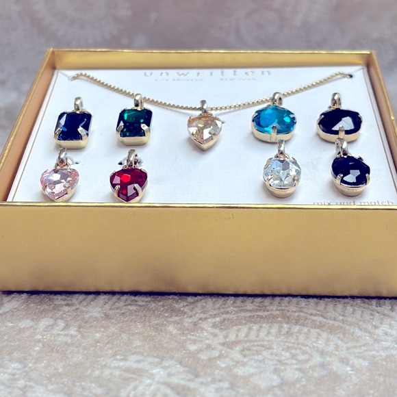 Brand New Unwritten 14K Gold Flash Plated Interchangeable Charm Necklace Set - Picture 6 of 14